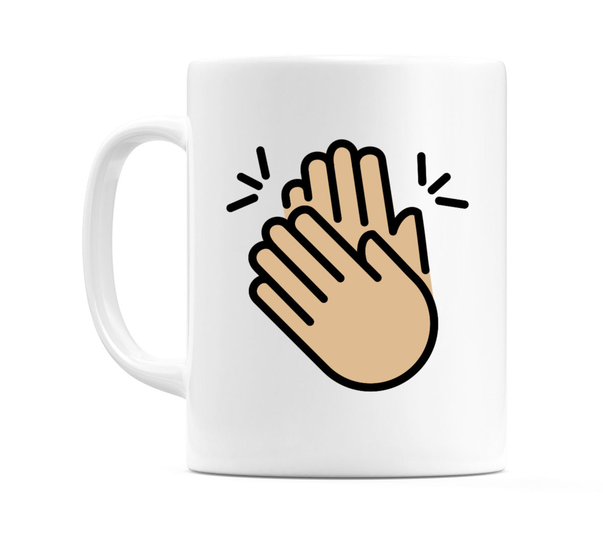 Clapping Hands: Medium-Light Skin Tone Emoji Mug