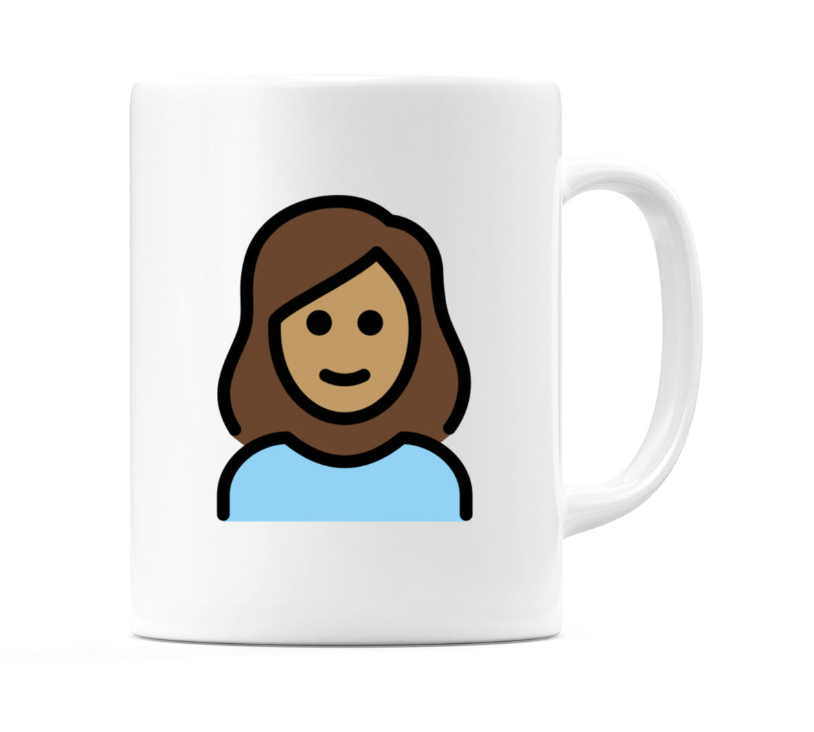 Female: Medium Skin Tone Emoji Mug