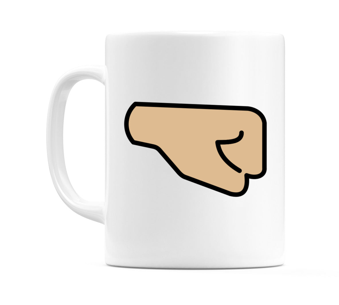 Right-Facing Fist: Medium-Light Skin Tone Emoji Mug