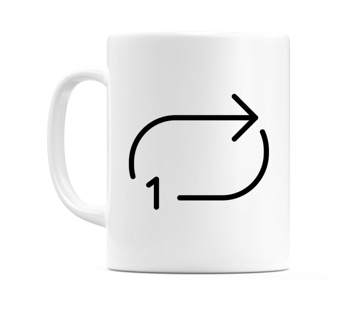 Repeat Single Button Emoji Mug