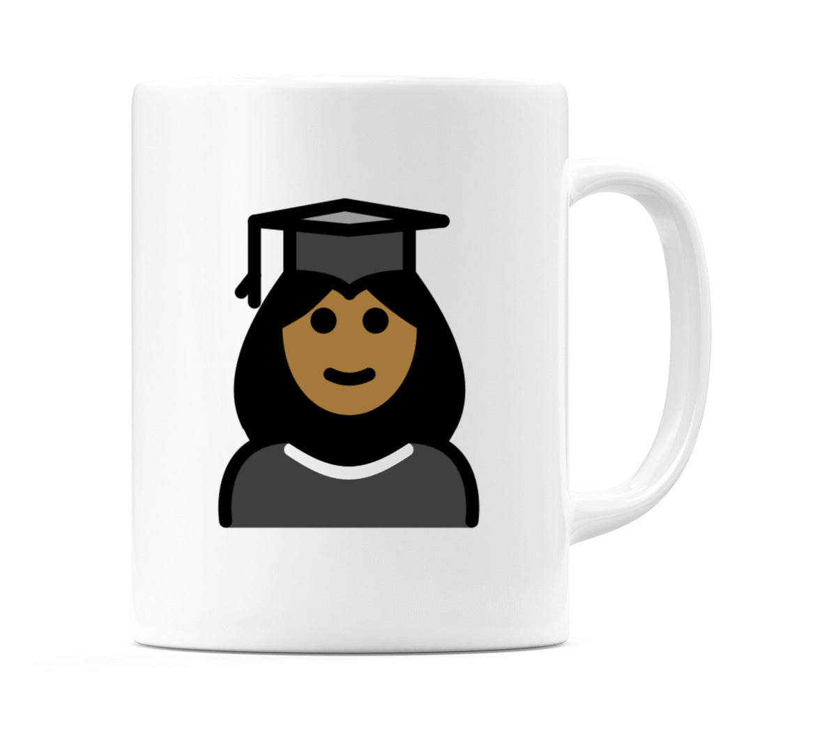 Female Student: Medium-Dark Skin Tone Emoji Mug