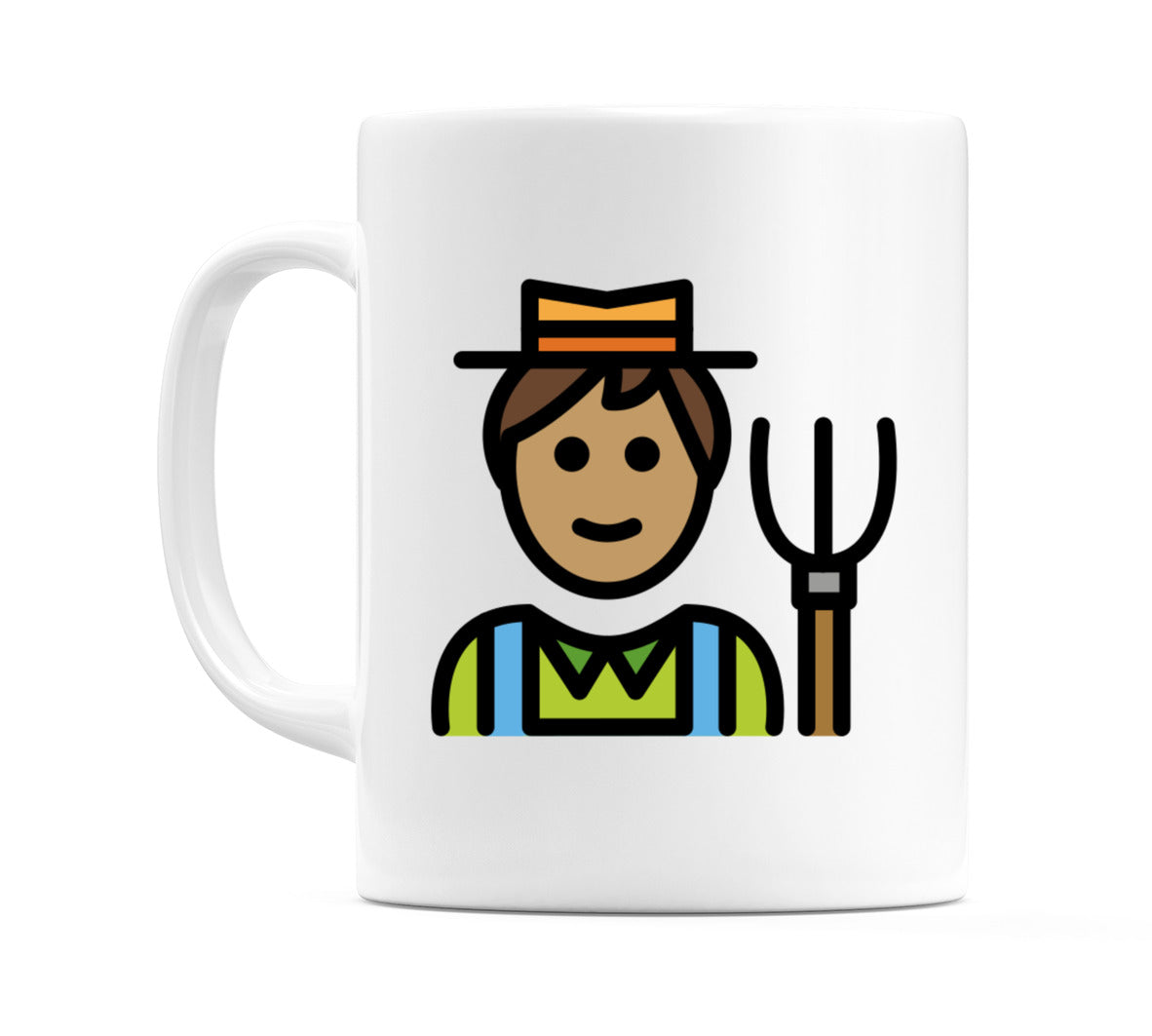 Male Farmer: Medium Skin Tone Emoji Mug