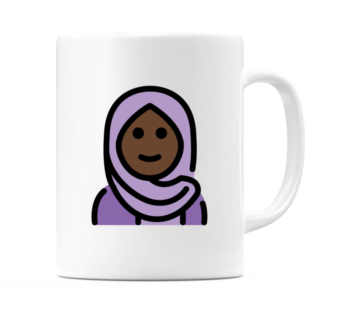 Female With Headscarf: Dark Skin Tone Emoji Mug