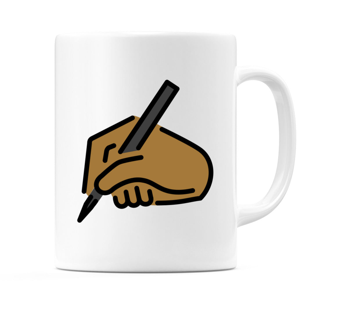 Writing Hand: Medium-Dark Skin Tone Emoji Mug
