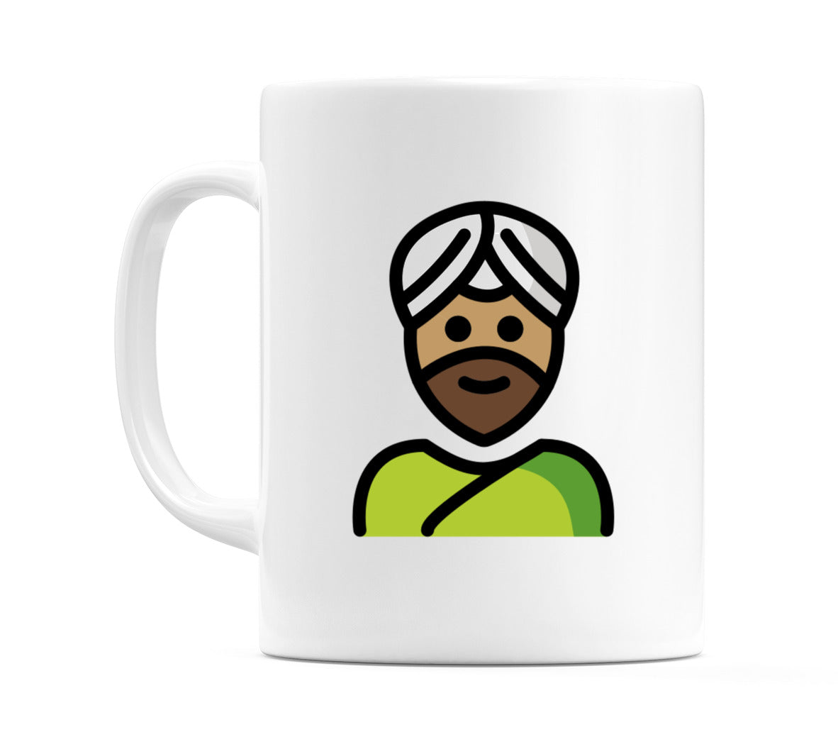 Male Wearing Turban: Medium Skin Tone Emoji Mug