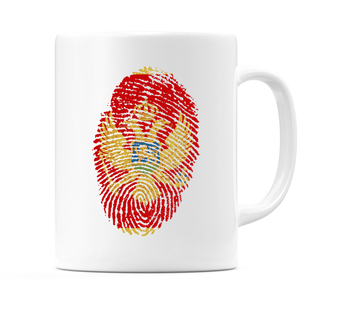 Montenegro Finger Print Flag Mug