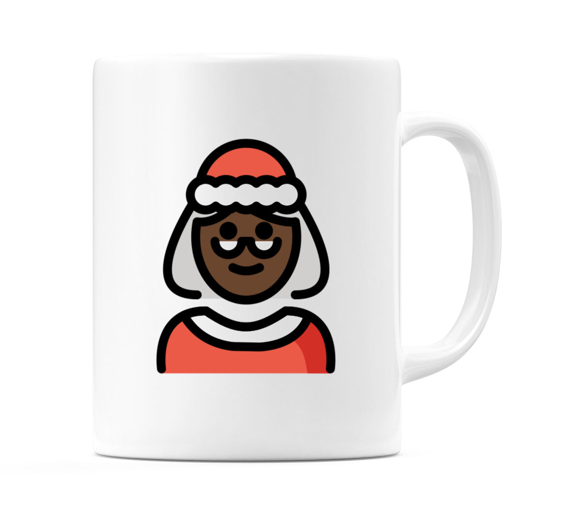 Mrs Claus: Dark Skin Tone Emoji Mug