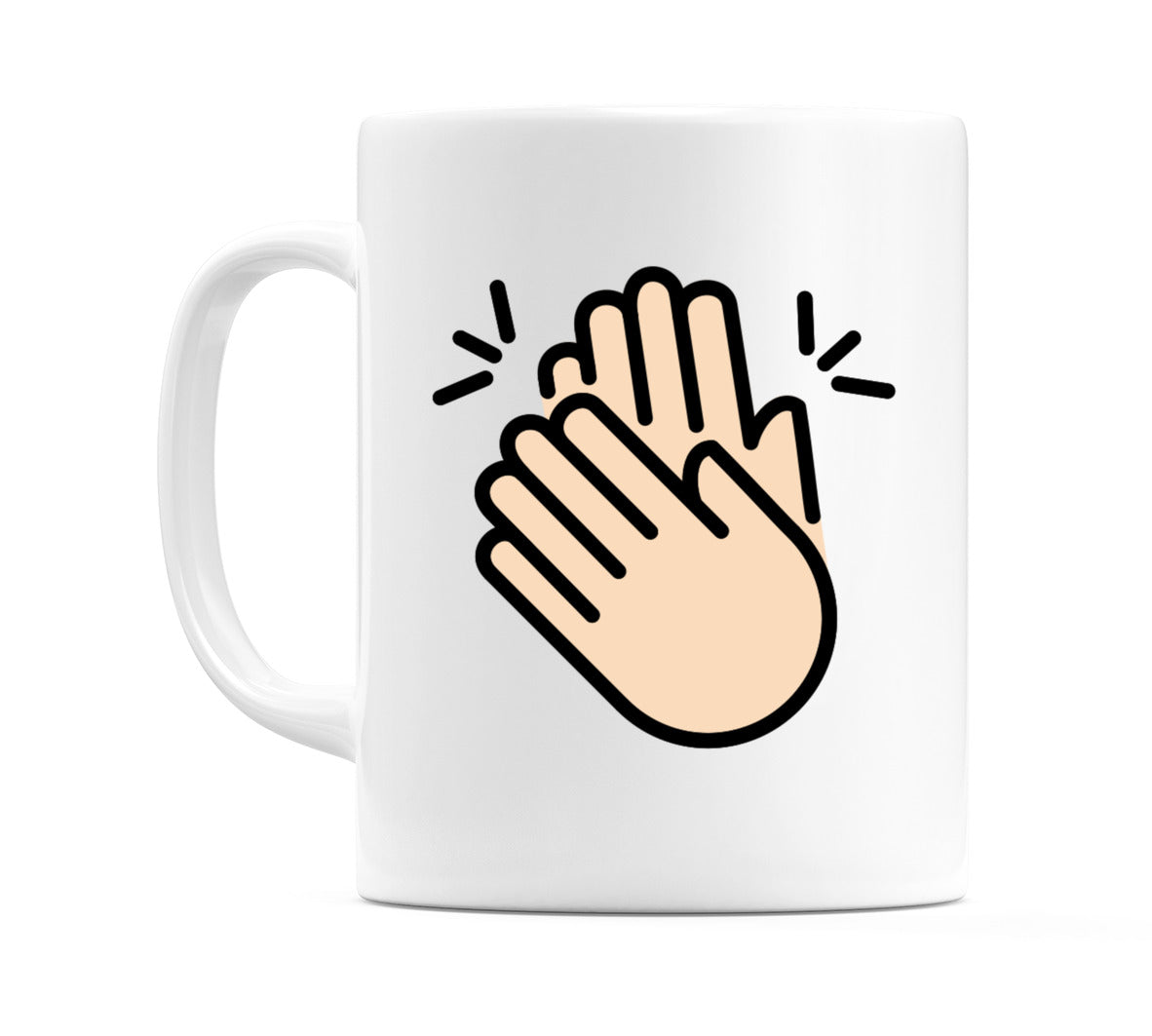 Clapping Hands: Light Skin Tone Emoji Mug