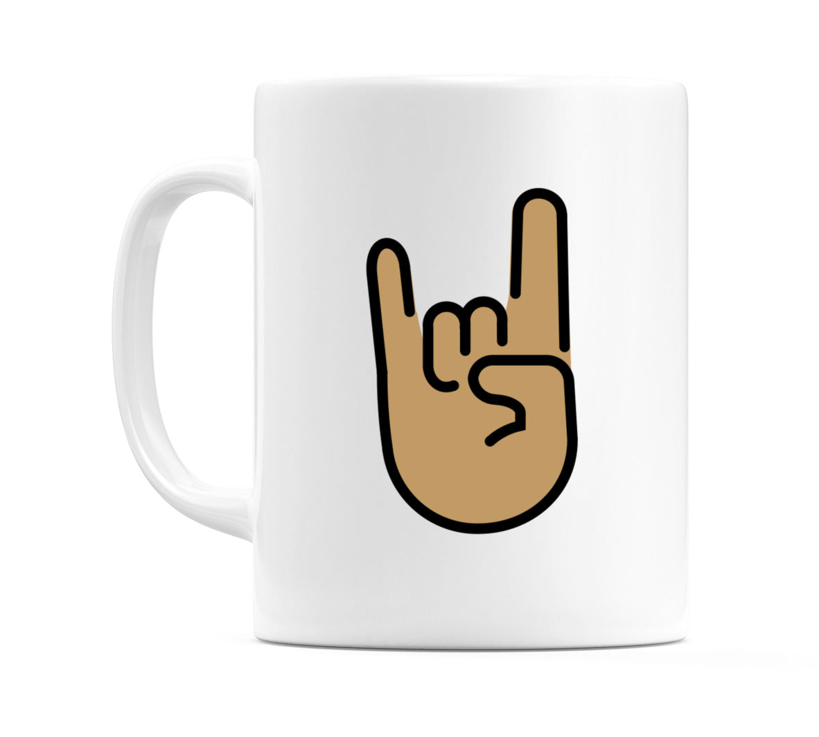 Sign Of The Horns: Medium Skin Tone Emoji Mug