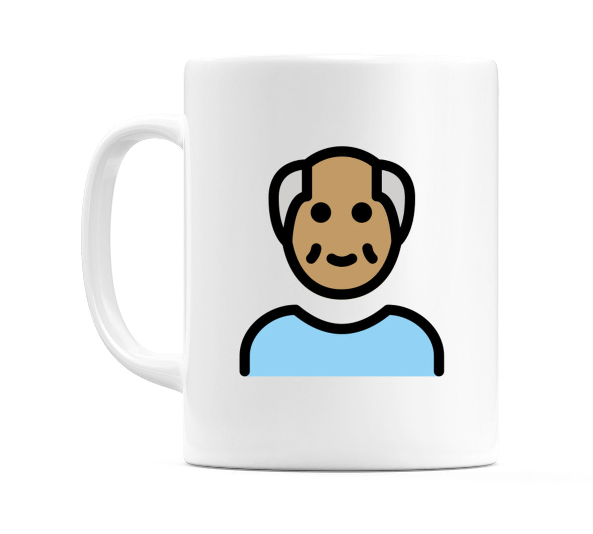 Old Male: Medium Skin Tone Emoji Mug