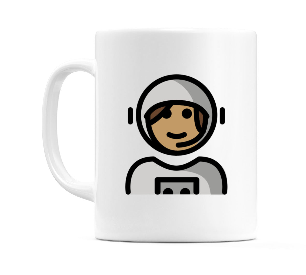 Female Astronaut: Medium Skin Tone Emoji Mug