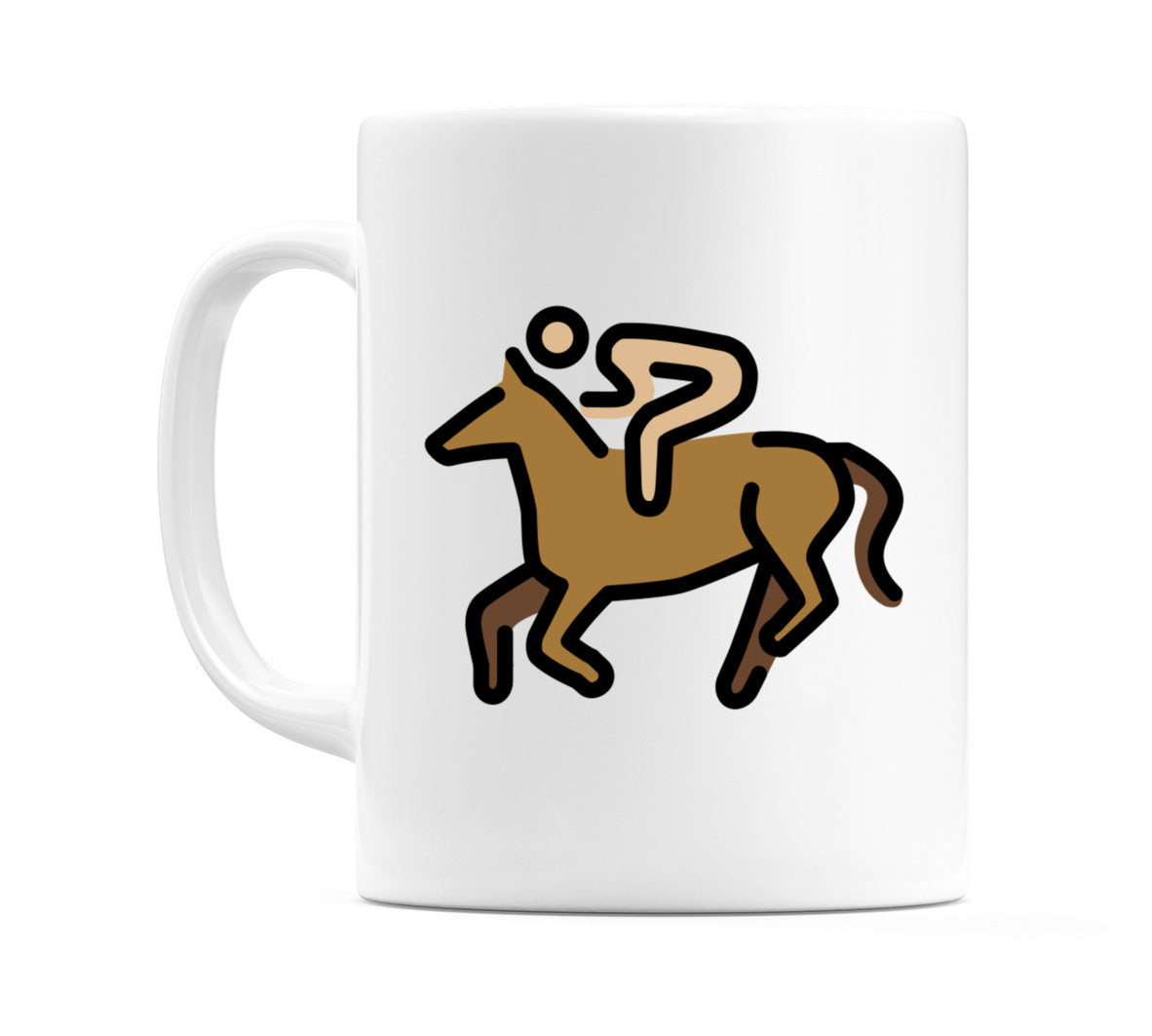 Horse Racing: Medium-Light Skin Tone Emoji Mug