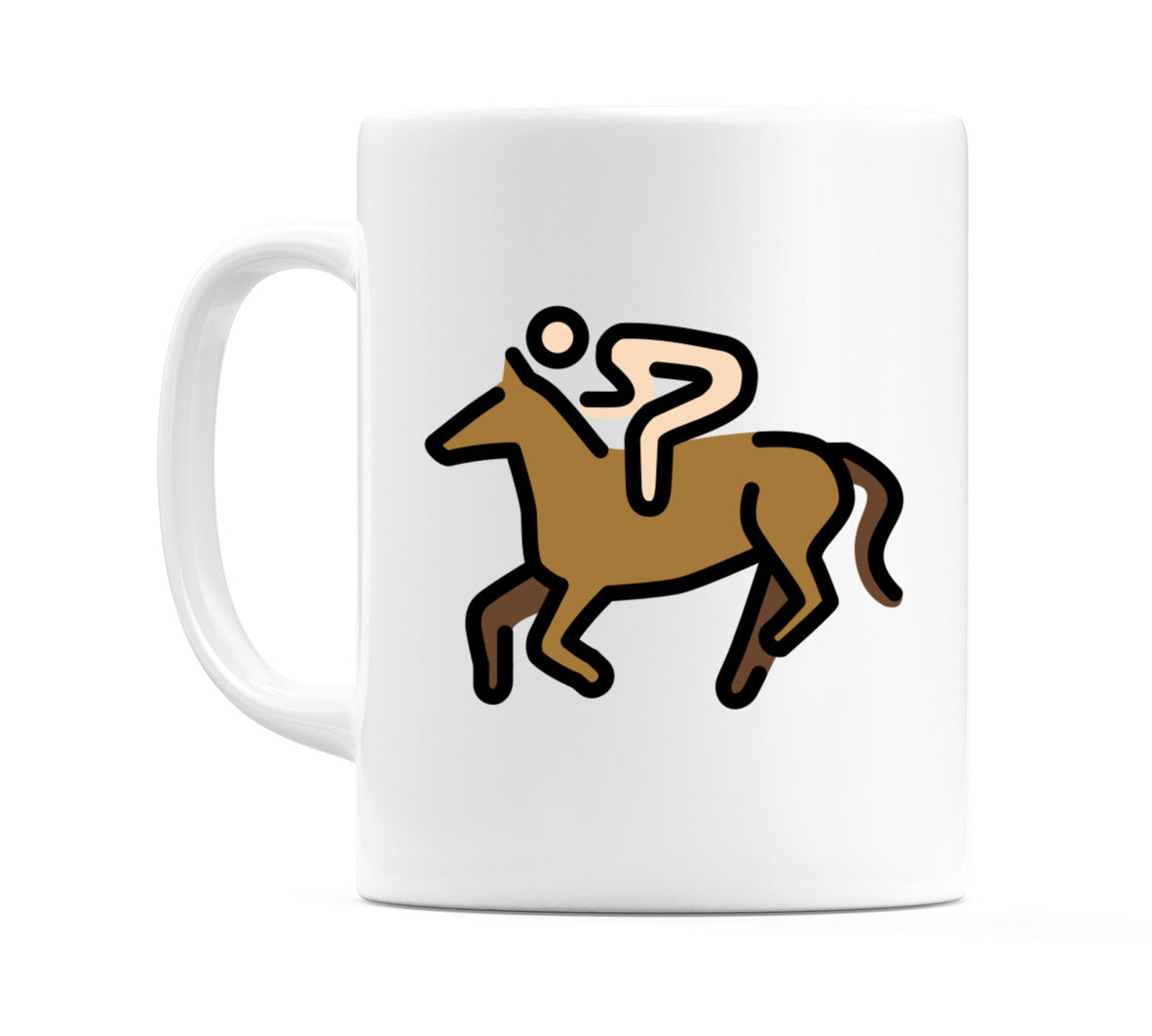Horse Racing: Light Skin Tone Emoji Mug