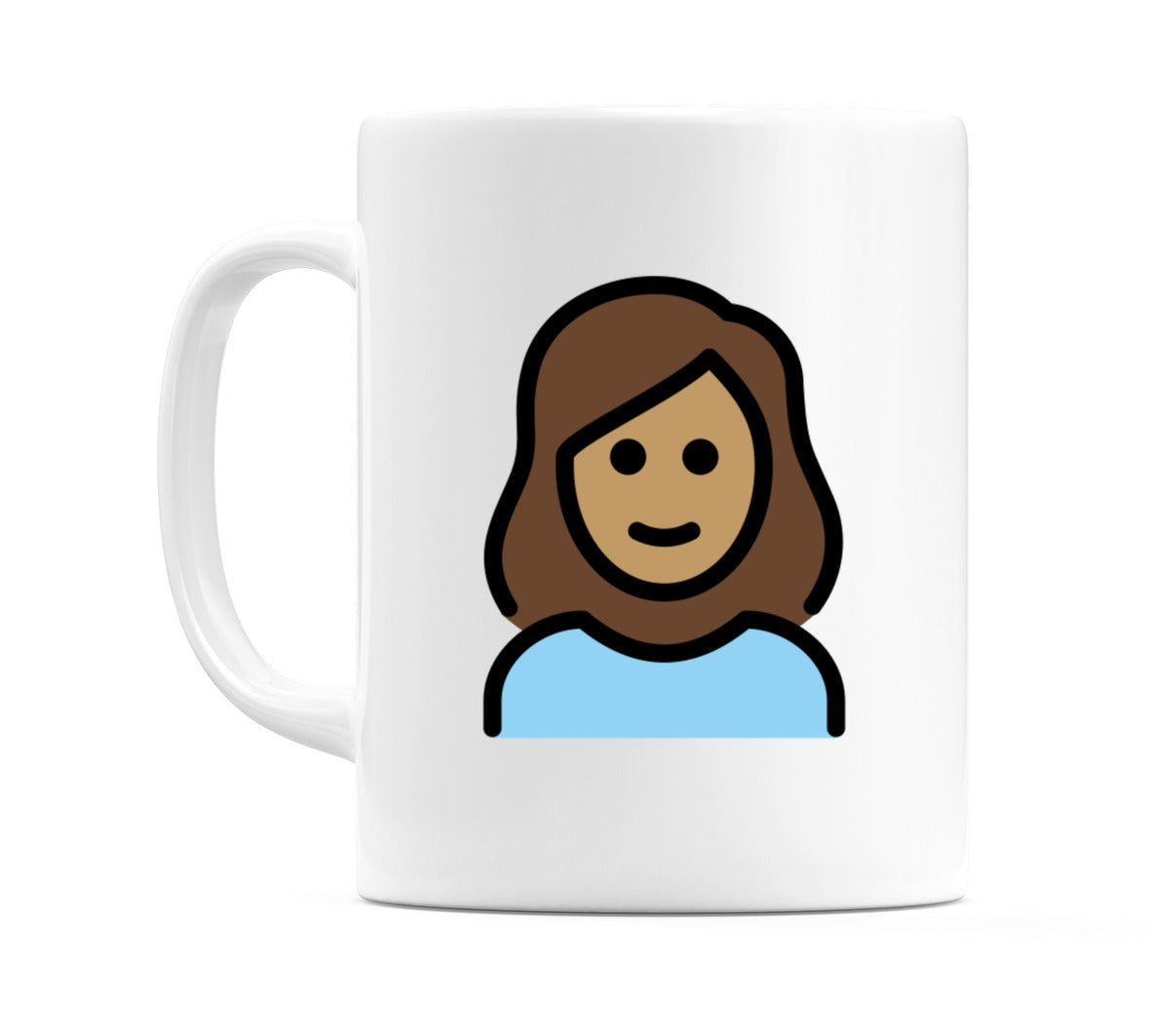 Female: Medium Skin Tone Emoji Mug