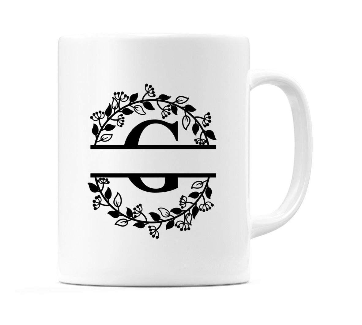 Letter G Split Monogram Mug