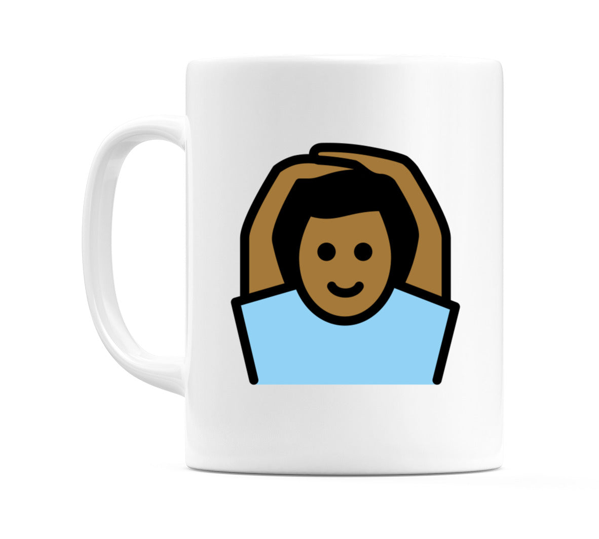 Male Gesturing Ok: Medium-Dark Skin Tone Emoji Mug