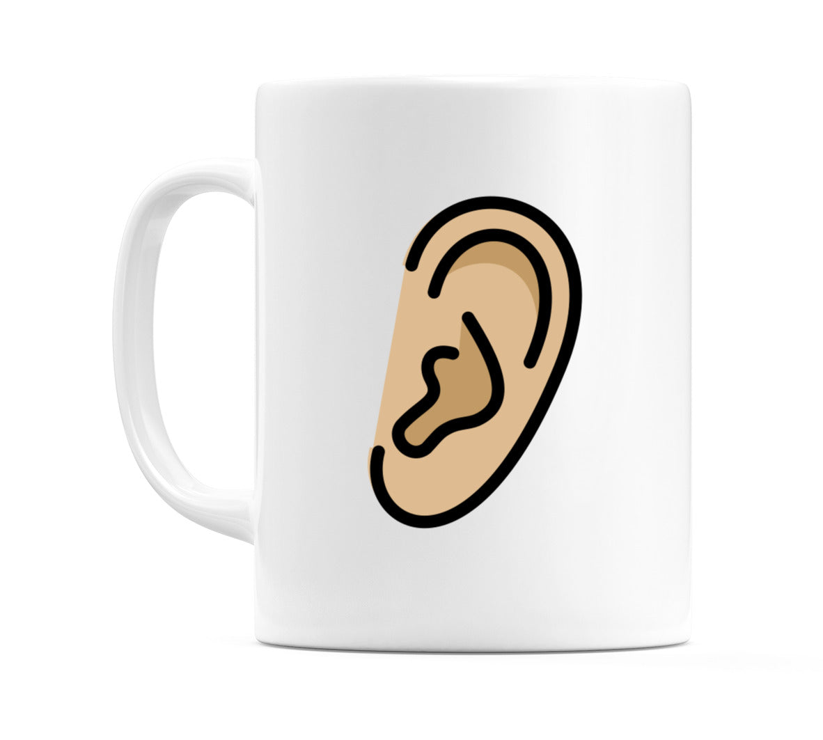 Ear: Medium-Light Skin Tone Emoji Mug