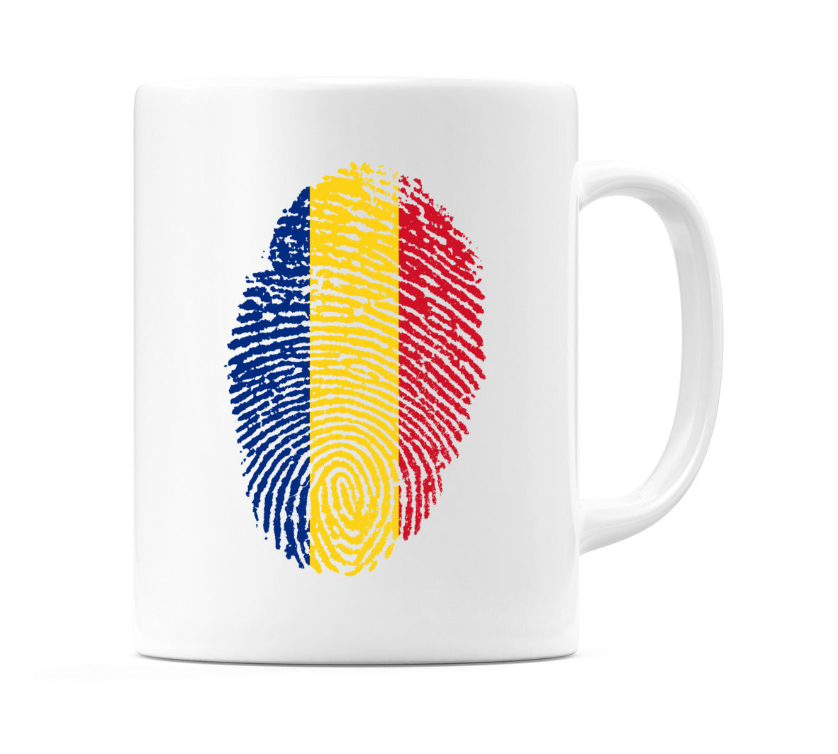 Romania Finger Print Flag Mug