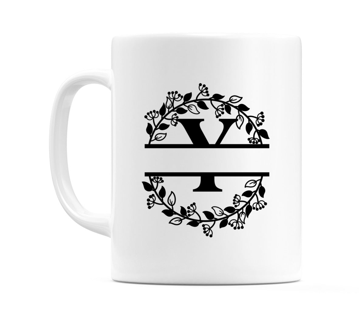 Letter Y Split Monogram Mug