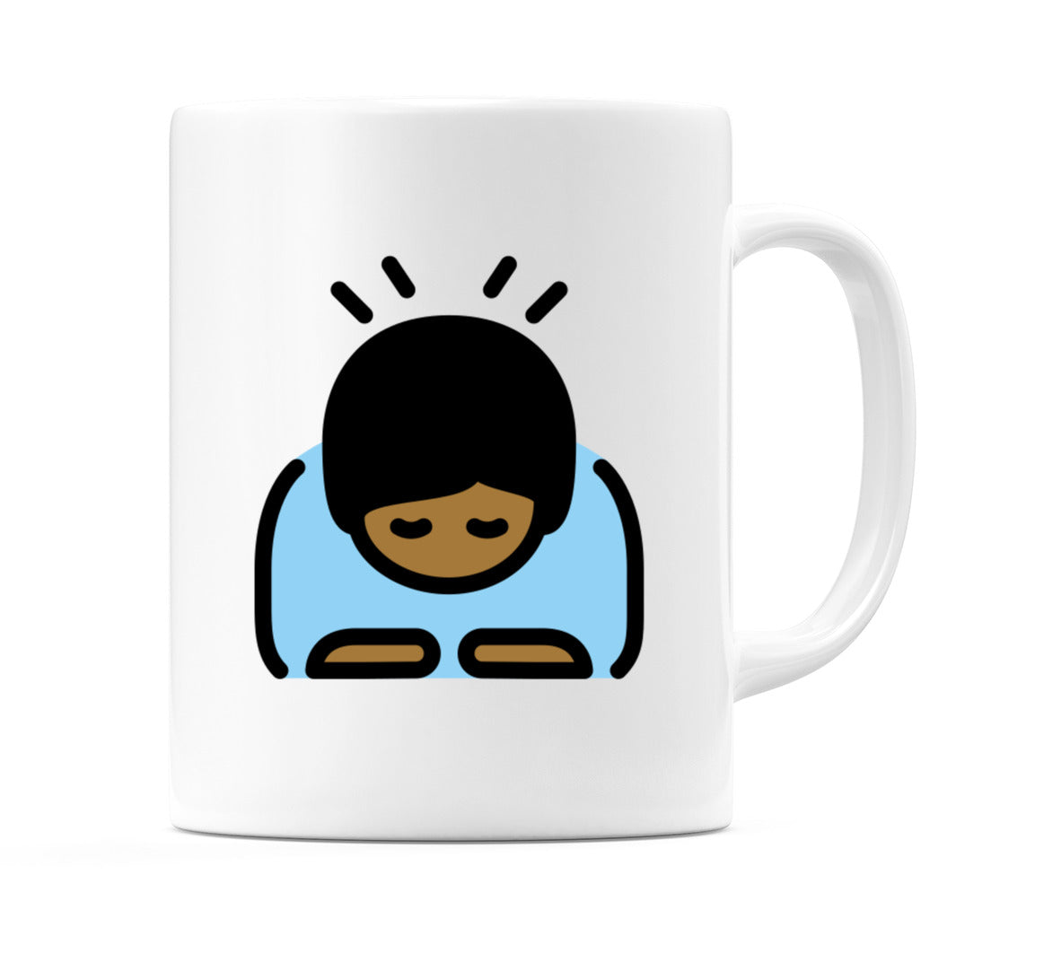 Person Bowing: Medium-Dark Skin Tone Emoji Mug