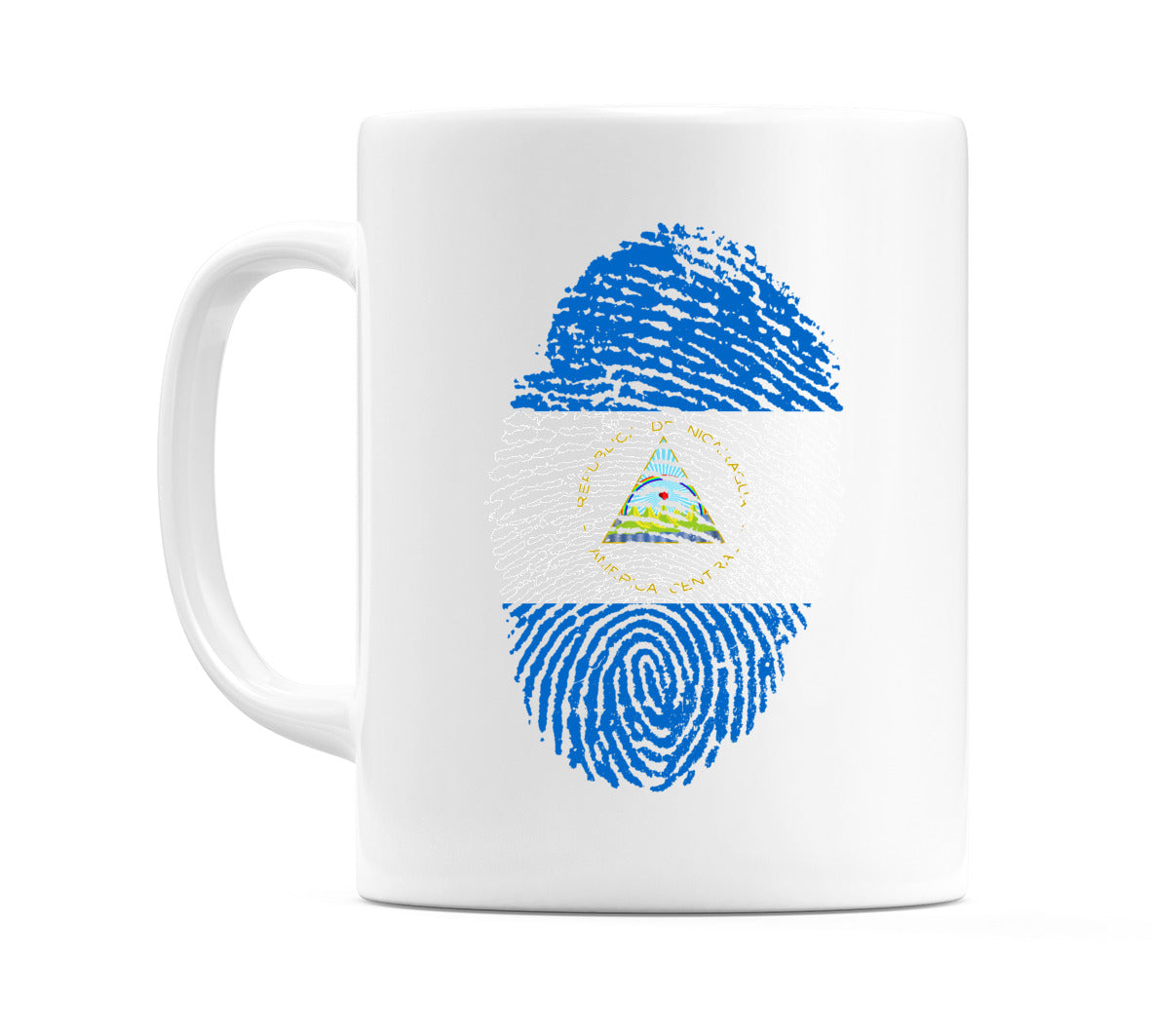 Nicaragua Finger Print Flag Mug