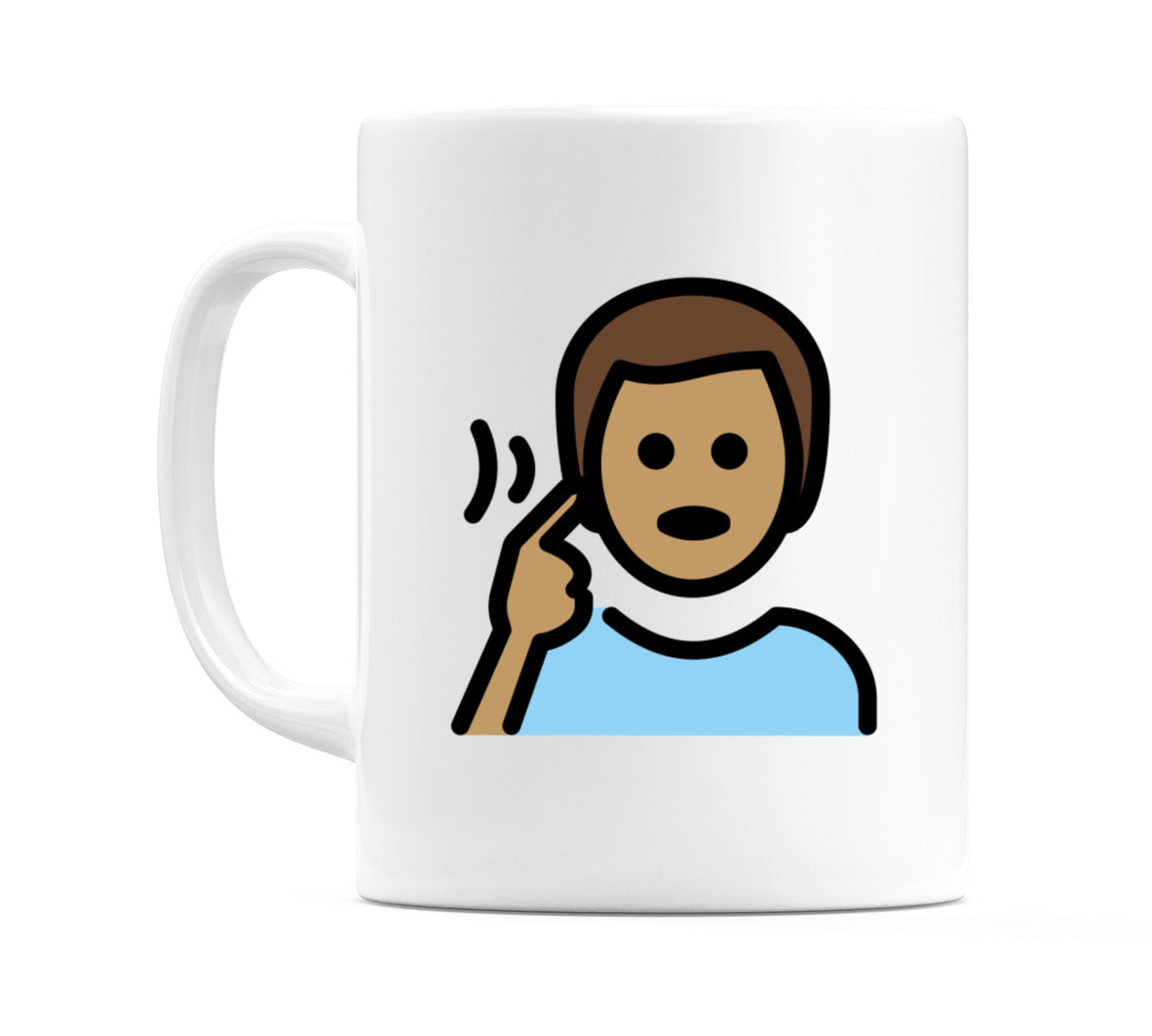 Deaf Male: Medium Skin Tone Emoji Mug