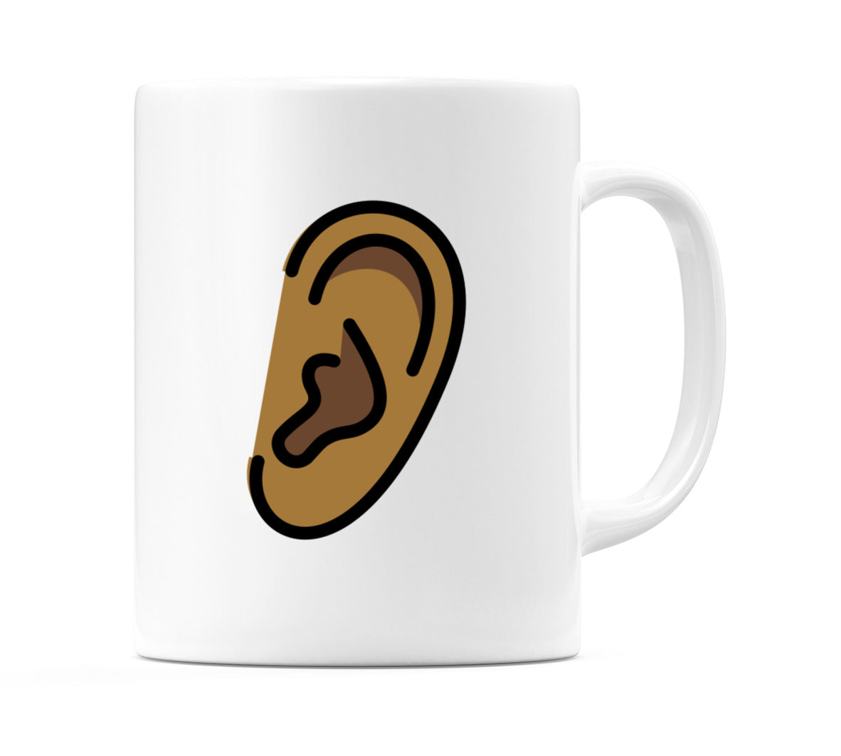 Ear: Medium-Dark Skin Tone Emoji Mug