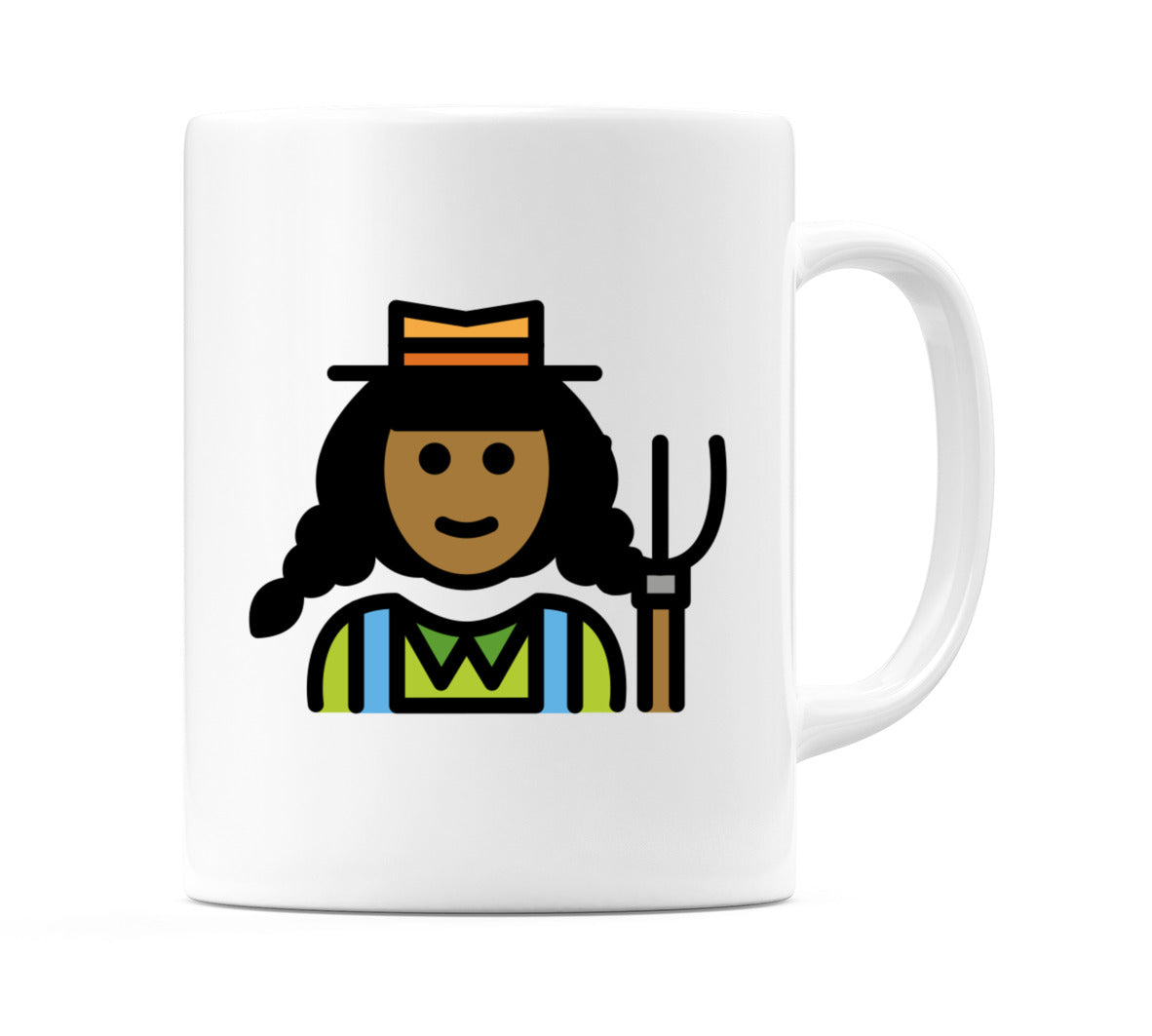 Female Farmer: Medium-Dark Skin Tone Emoji Mug