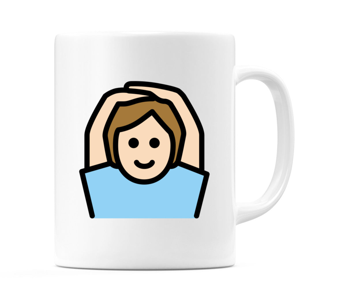 Person Gesturing Ok: Light Skin Tone Emoji Mug