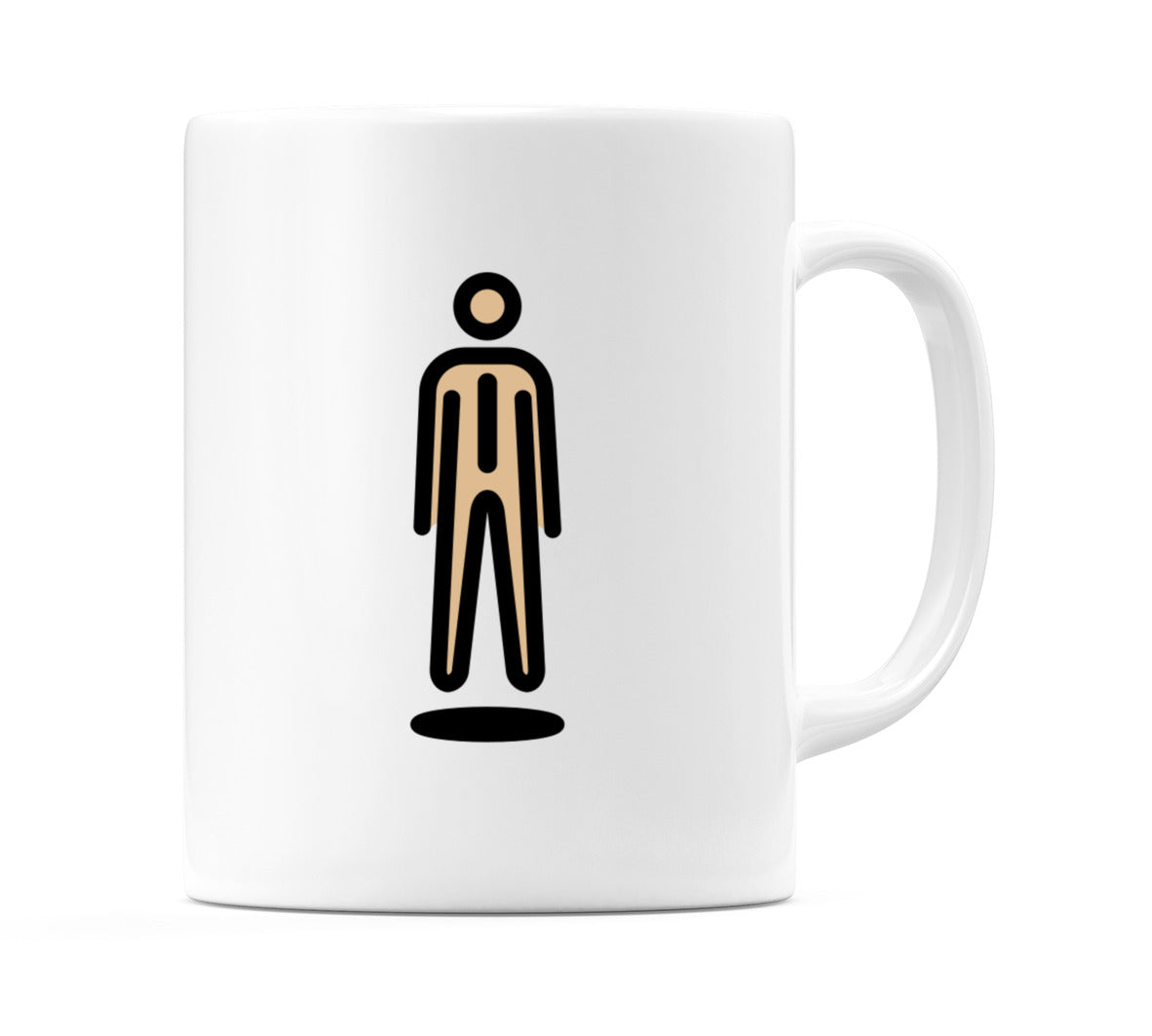 Male In Suit Levitating: Medium-Light Skin Tone Emoji Mug