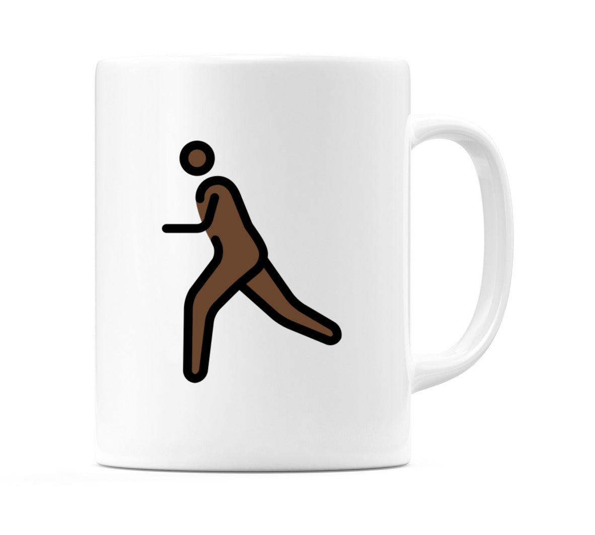 Male Running: Dark Skin Tone Emoji Mug