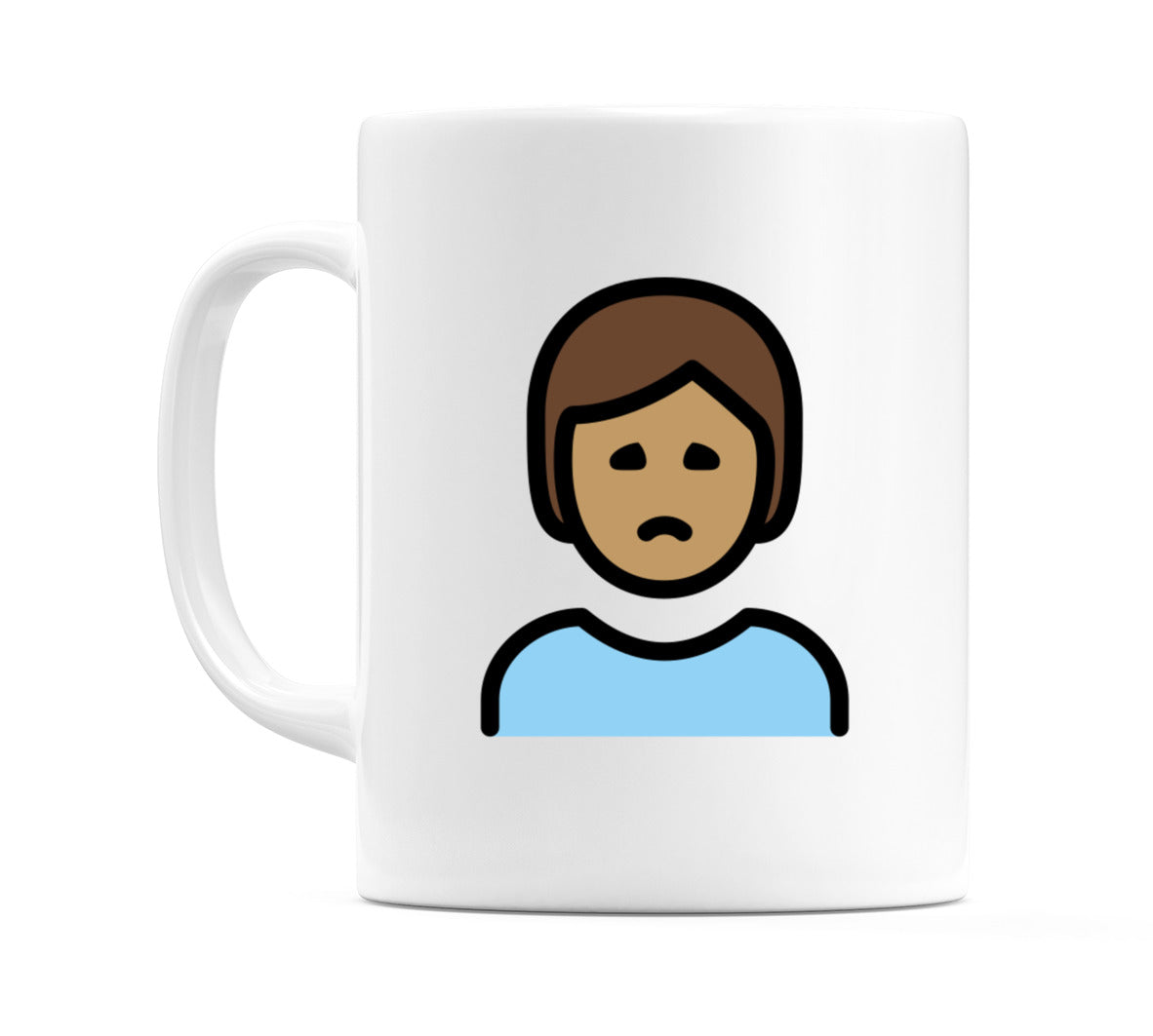 Person Frowning: Medium Skin Tone Emoji Mug