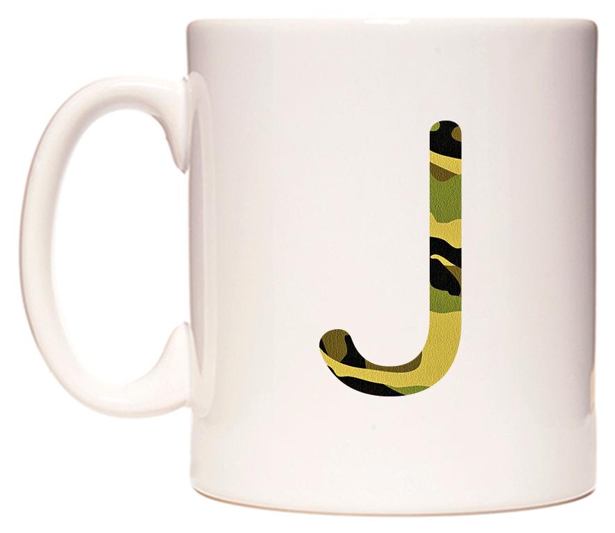 Letter J in Camo Style Mug
