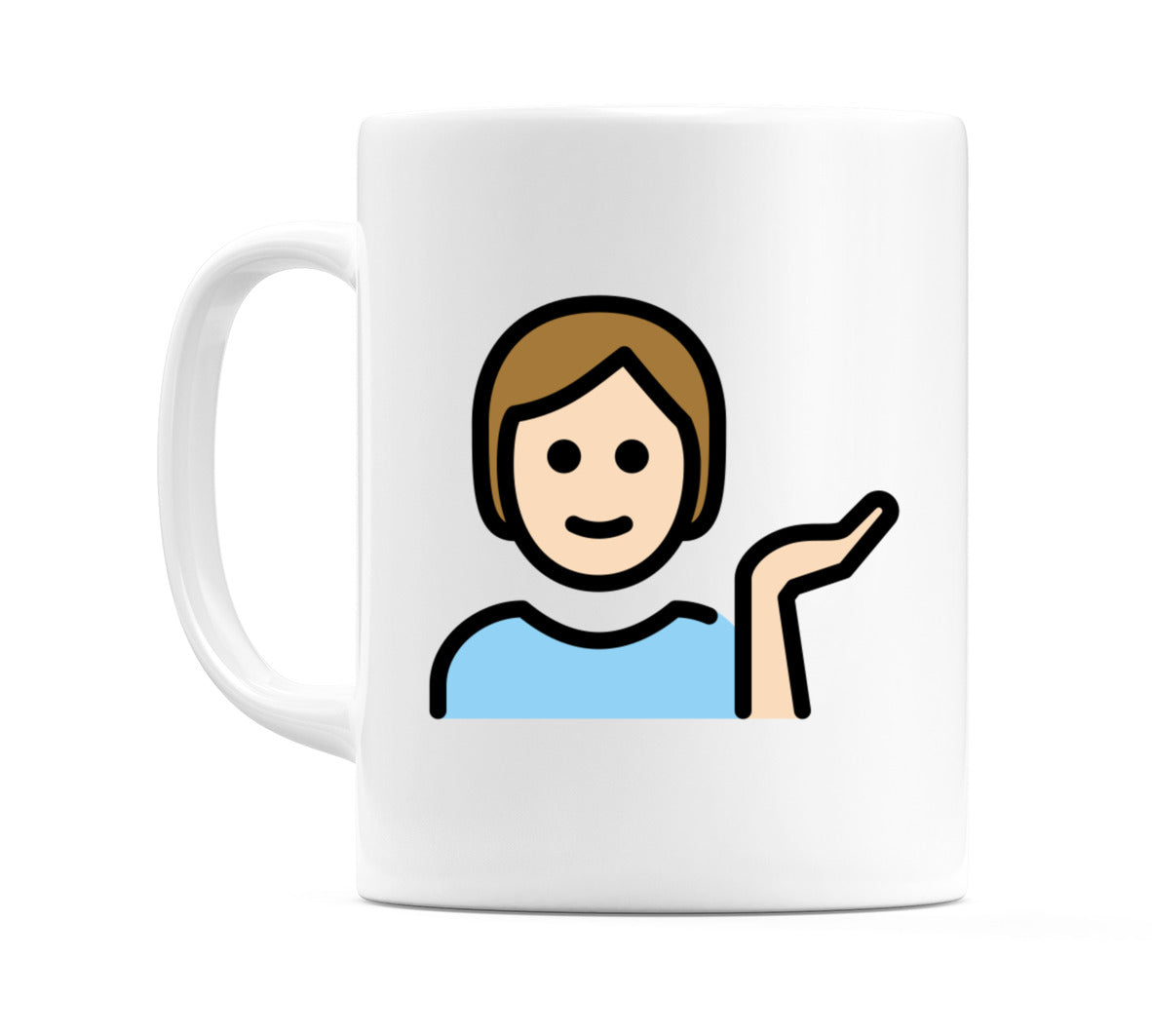 Person Tipping Hand: Light Skin Tone Emoji Mug