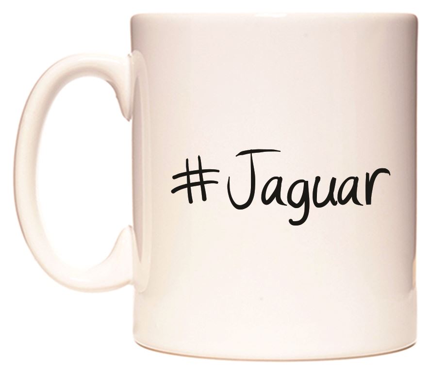 This mug features #Jaguar