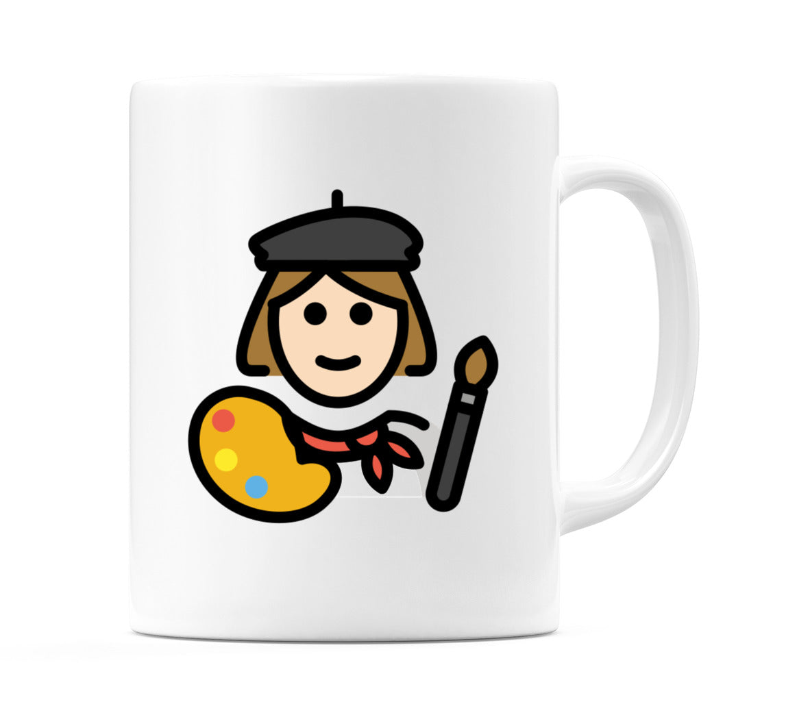Female Artist: Light Skin Tone Emoji Mug