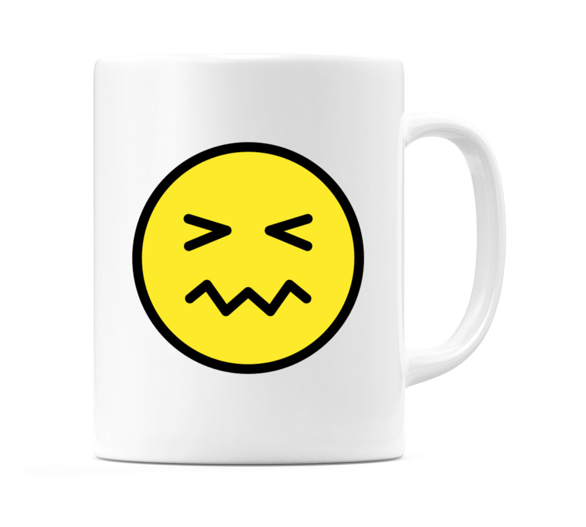 Confounded Face Emoji Mug
