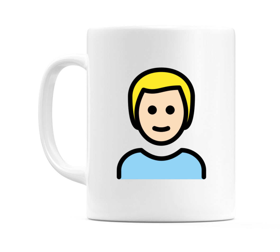 Male: Light Skin Tone, Blond Hair Emoji Mug