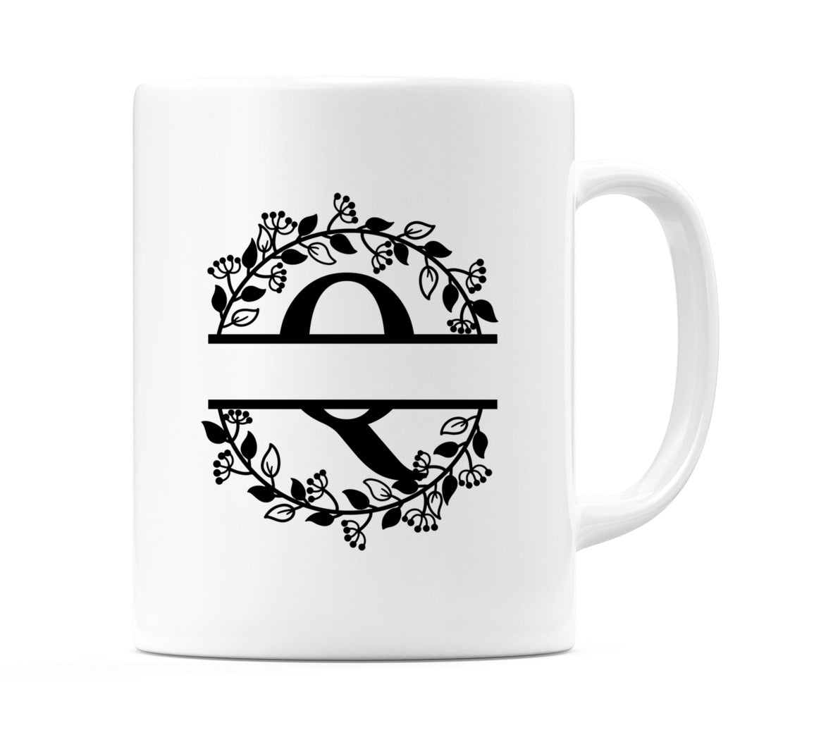 Letter Q Split Monogram Mug