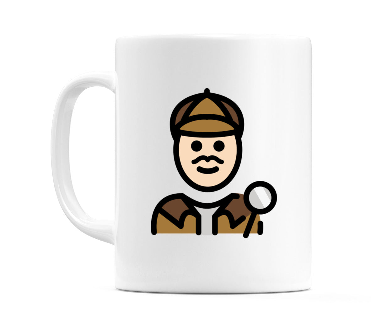 Male Detective: Light Skin Tone Emoji Mug