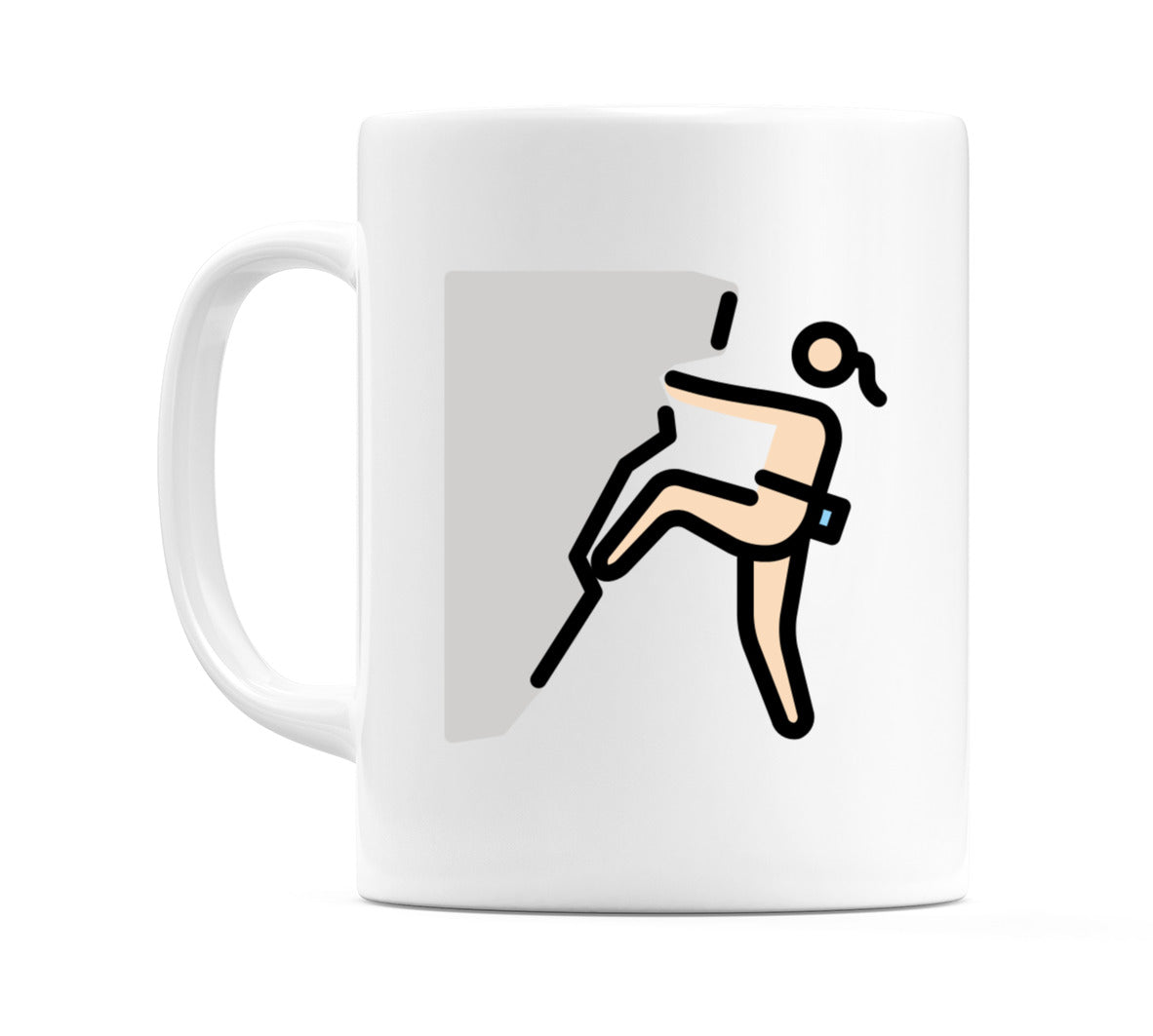 Female Climbing: Light Skin Tone Emoji Mug