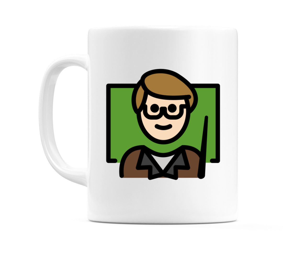 Male Teacher: Light Skin Tone Emoji Mug