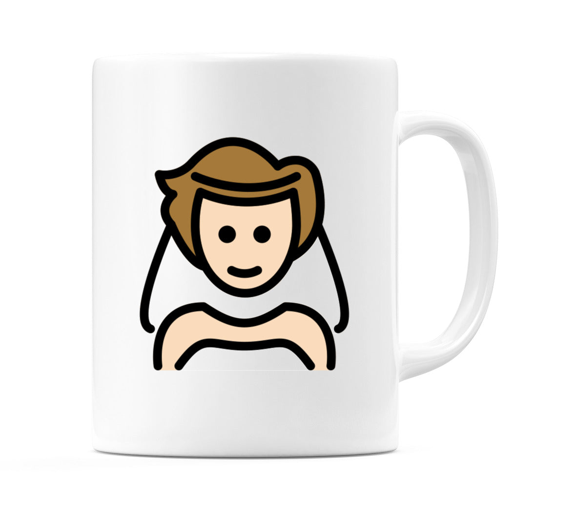 Bride With Veil: Light Skin Tone Emoji Mug