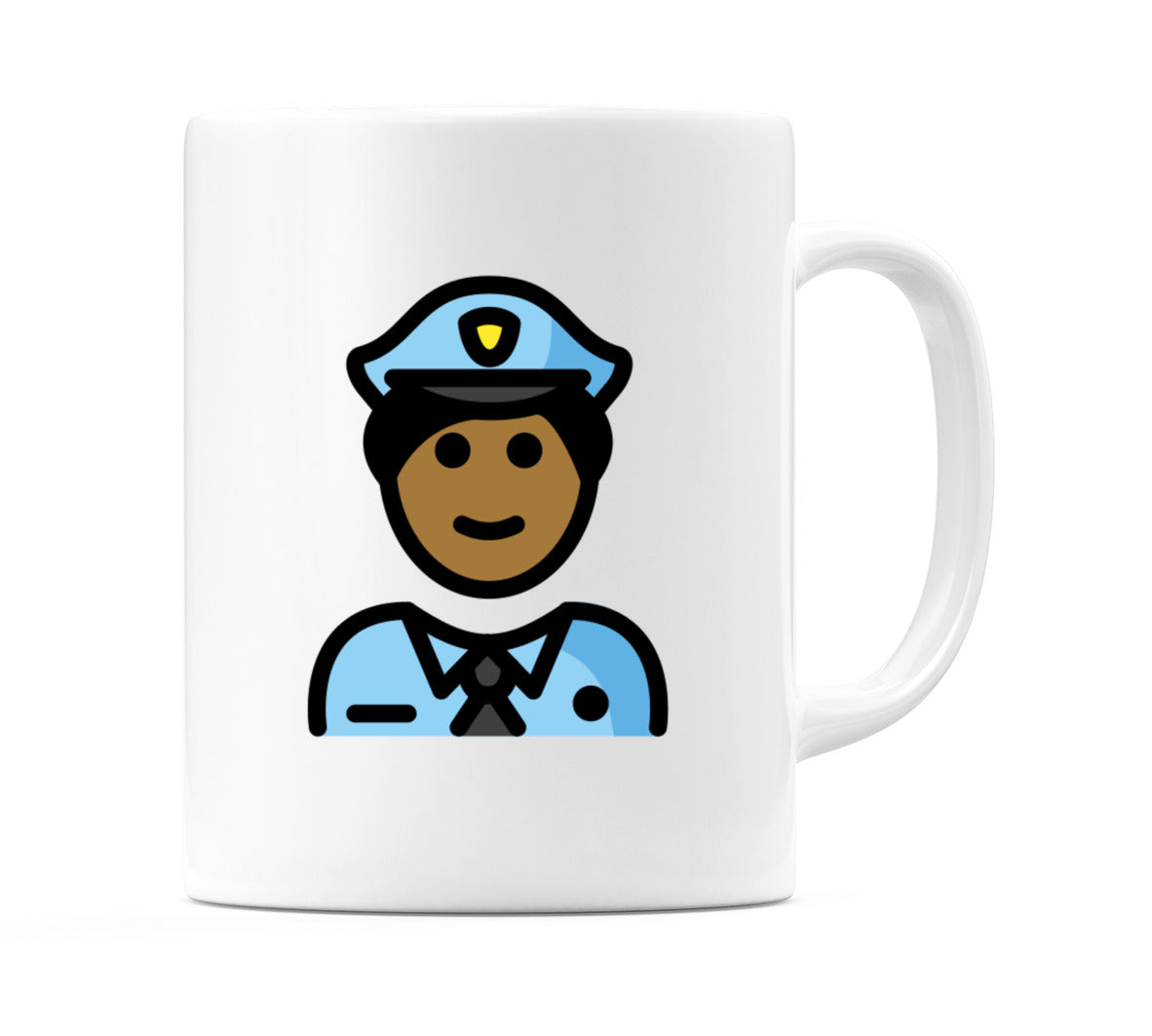 Police Officer: Medium-Dark Skin Tone Emoji Mug