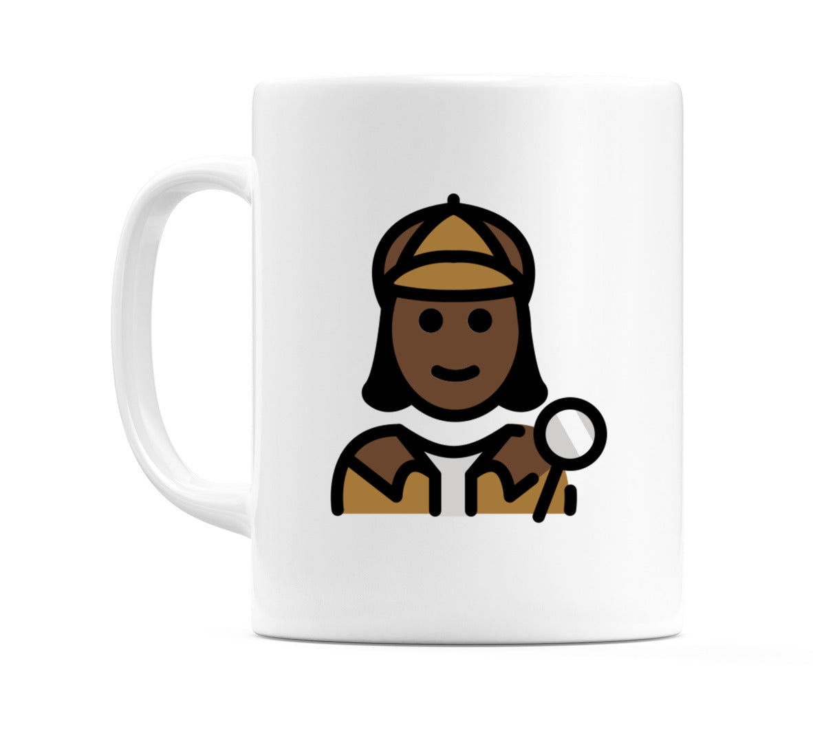 Female Detective: Dark Skin Tone Emoji Mug
