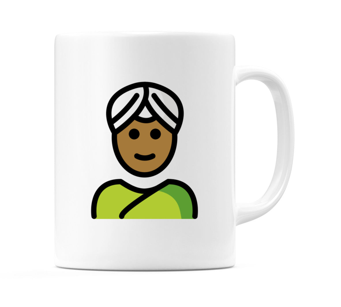 Female Wearing Turban: Medium-Dark Skin Tone Emoji Mug