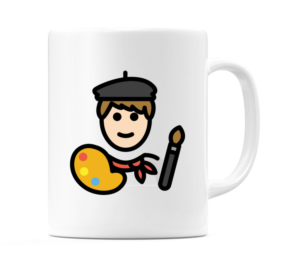 Male Artist: Light Skin Tone Emoji Mug