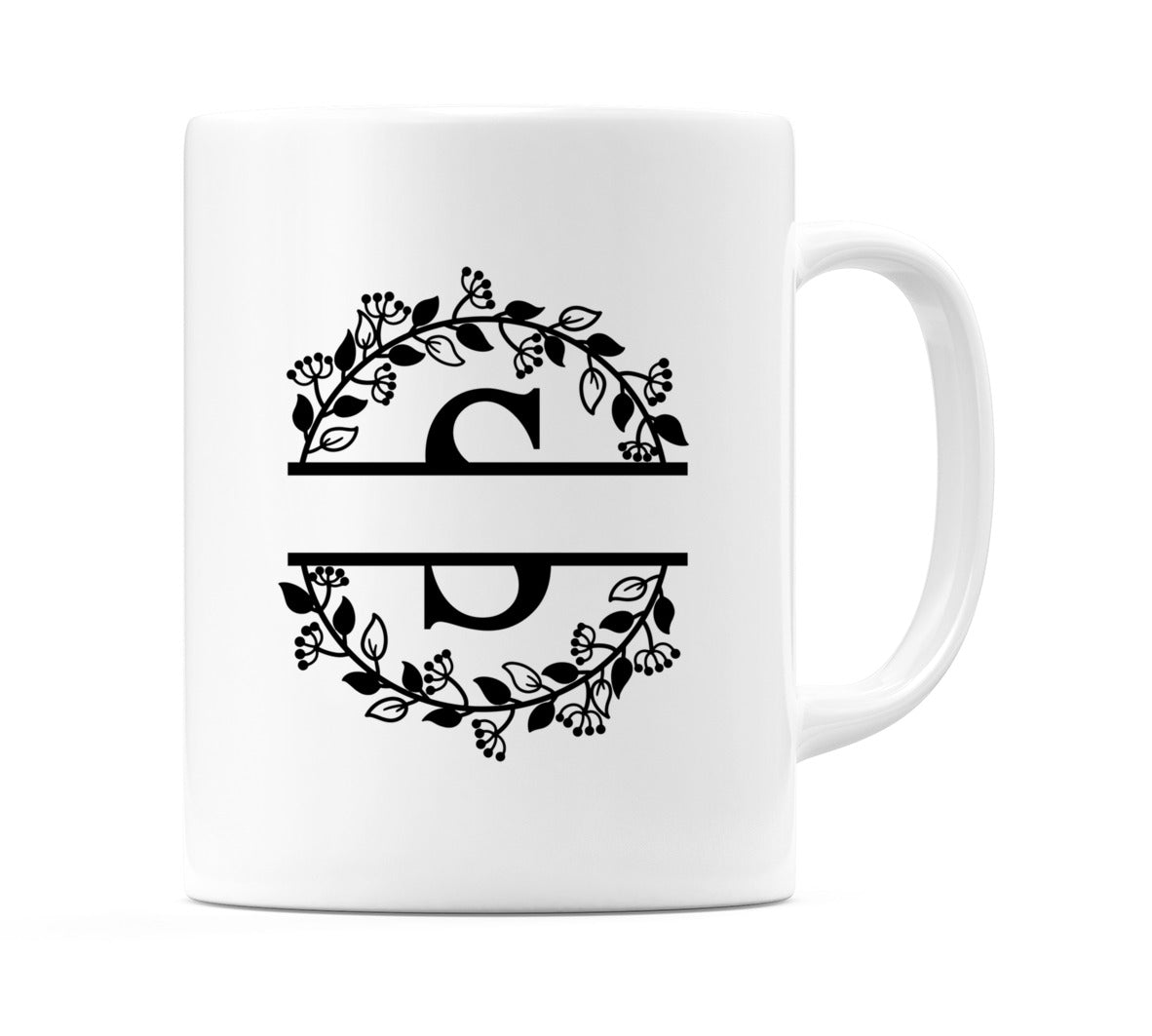 Letter S Split Monogram Mug