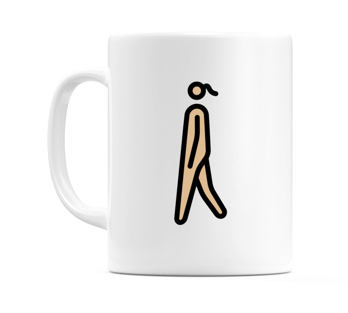Female Walking: Medium-Light Skin Tone Emoji Mug