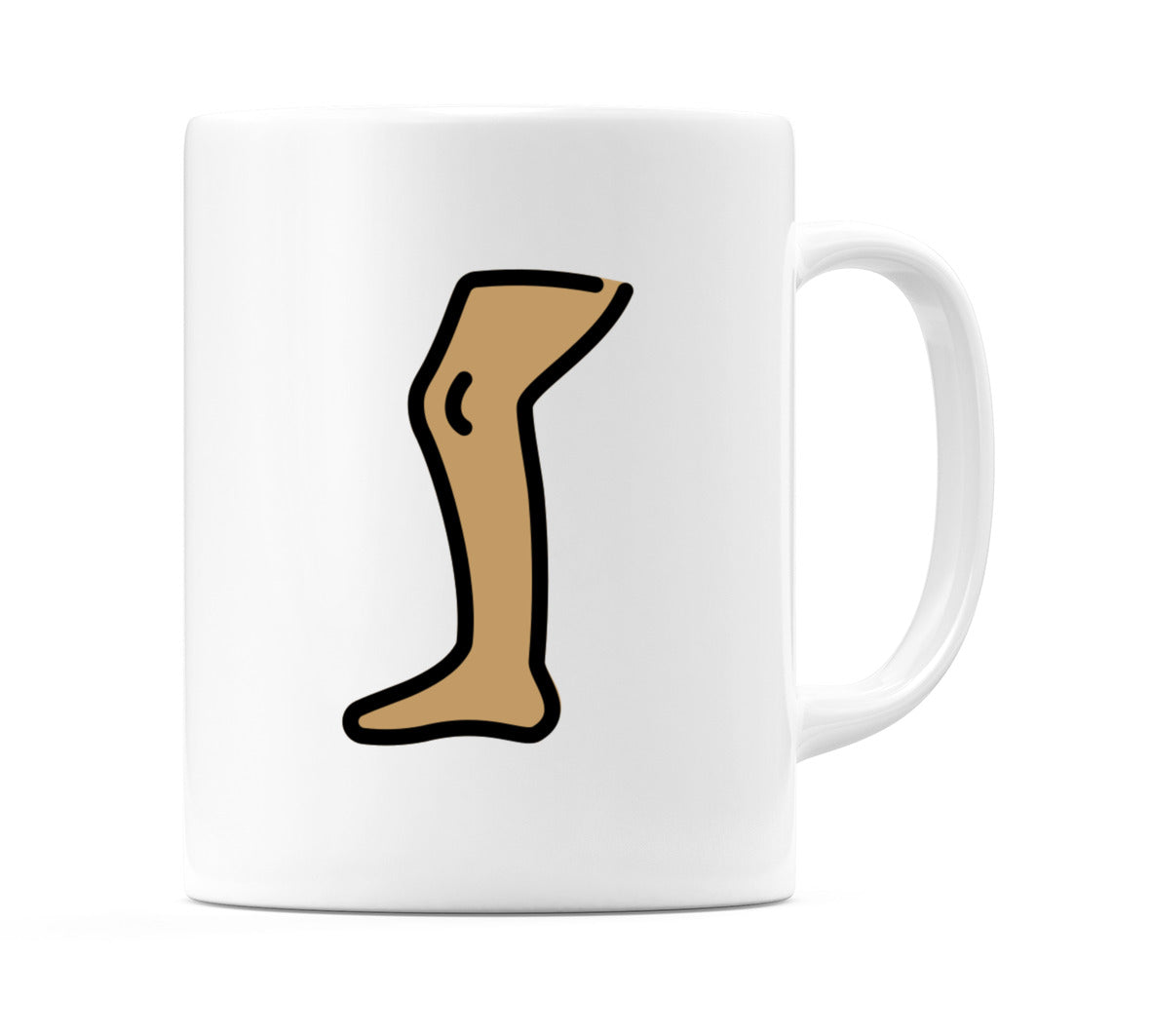 Leg: Medium Skin Tone Emoji Mug